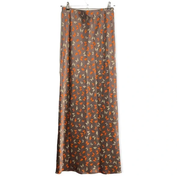 Glassons Butterfly Print Satin Maxi Skirt - Picture 3 of 7